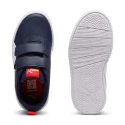 Sneakers bambino blu con dettagli rossi Puma Courtflex v3