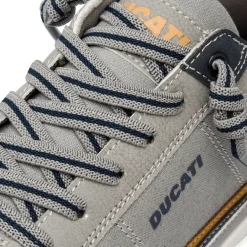 Sneakers basse taupe con dettagli a contrasto da Uomo e logo laterale Ducati