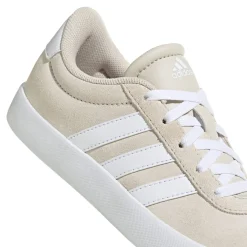 Sneakers beige da ragazza con logo adidas VL Court 3.0