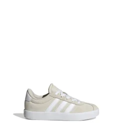 Sneakers beige da ragazza con logo adidas VL Court 3.0