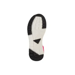 Sneakers beige e nere in tessuto da bambino con logo Ducati