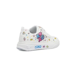 Sneakers bianche Bambina con stampe cuore graffiti e borchie Primigi