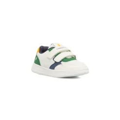 Sneakers bianche Bambino con inserti multicolor e strappo Lumberjack
