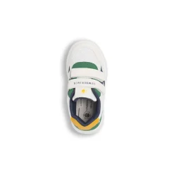 Sneakers bianche Bambino con inserti multicolor e strappo Lumberjack