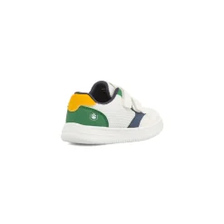 Sneakers bianche Bambino con inserti multicolor e strappo Lumberjack