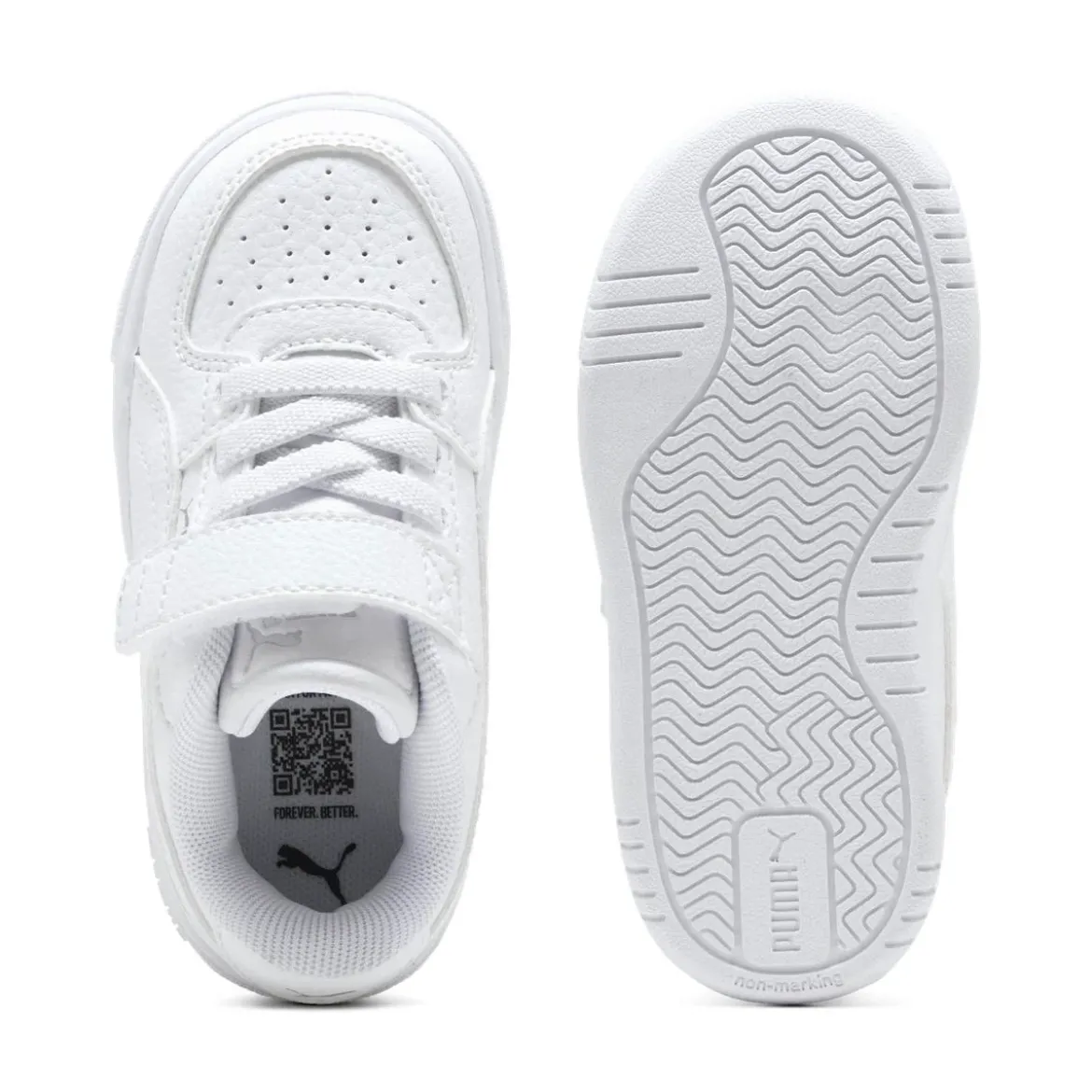 Sneakers bianche da Bambina con strappo Puma Caven III