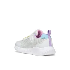 Sneakers bianche da Bambina con suola traspirante e stella Geox