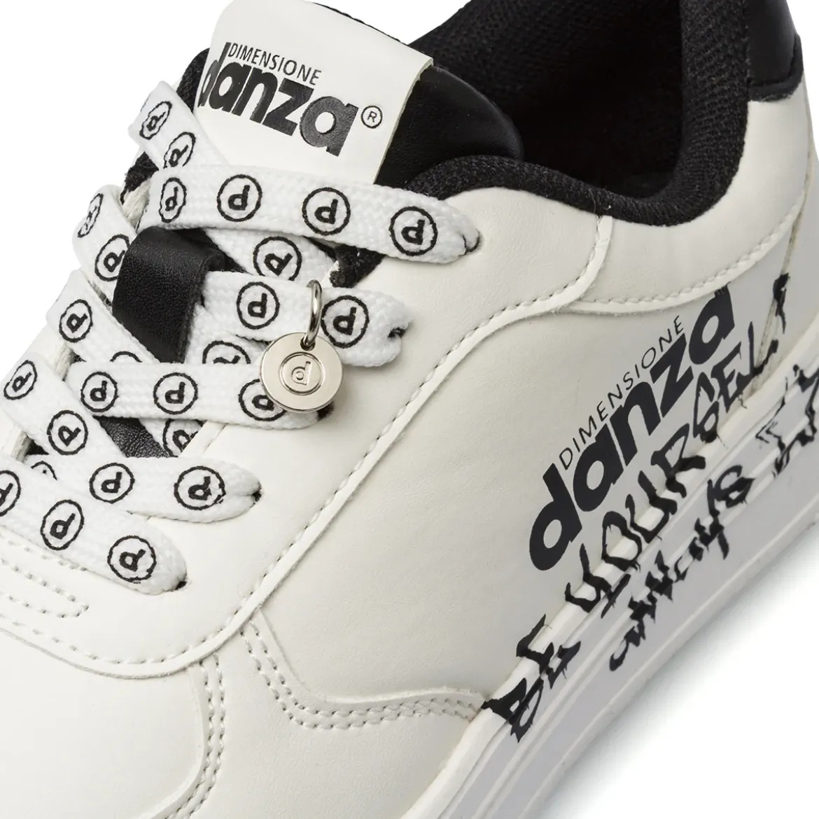 Sneakers Bianche da Bambina con lacci logati Dimensione Danza