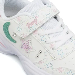 Sneakers Bianche da Bambina con stelle colorate glitter Primigi