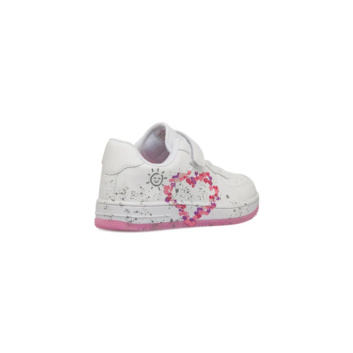 Sneakers bianche da Bambina con cuoricini e strappo Dieci Baci