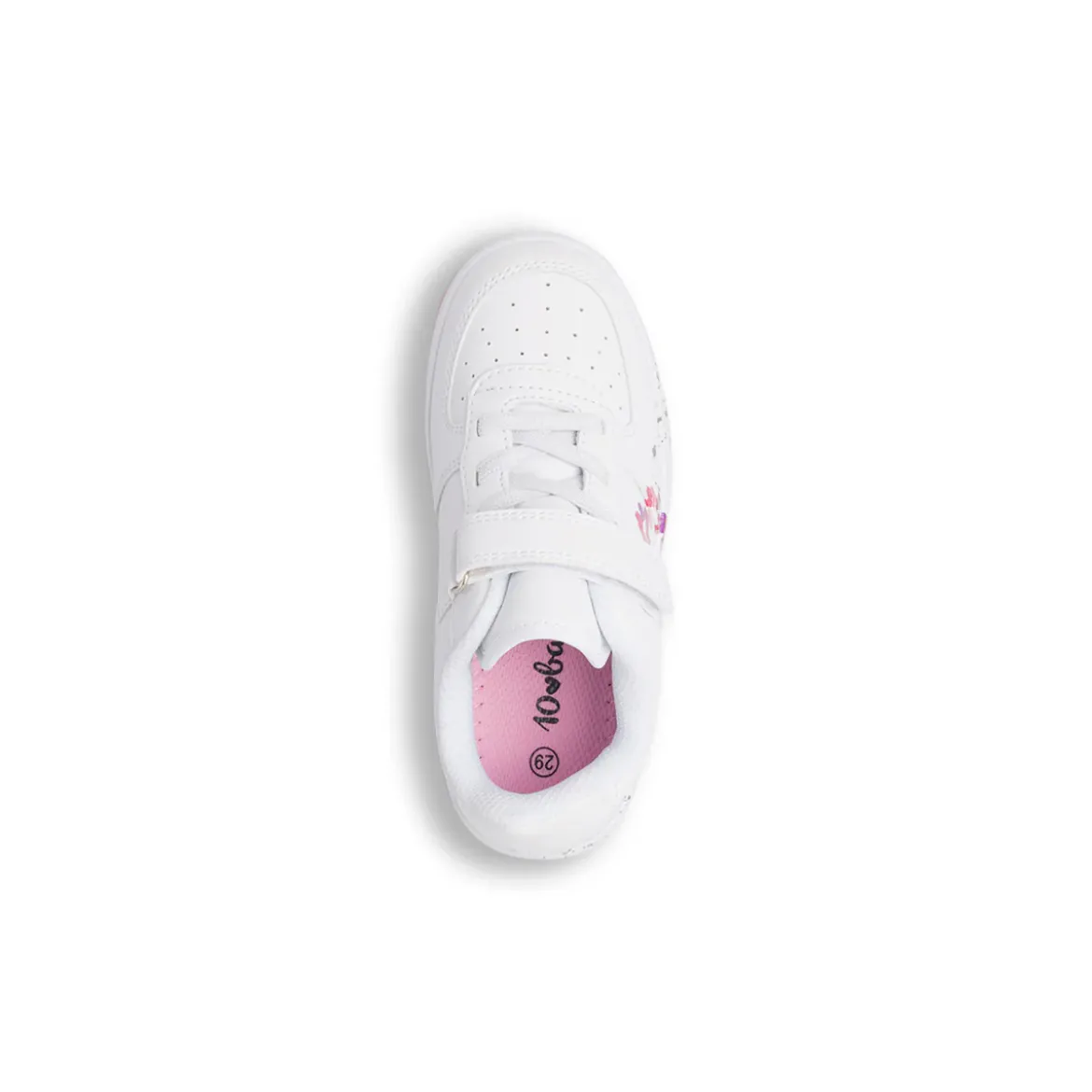 Sneakers bianche da Bambina con cuoricini e strappo Dieci Baci