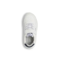 Sneakers bianche da bambino Gas con chiusura in velcro e lacci elastici