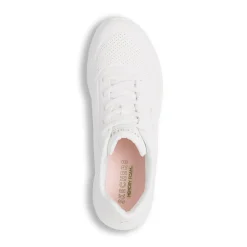 Sneakers bianche da donna con soletta memory foam Skechers Uno Lite Work