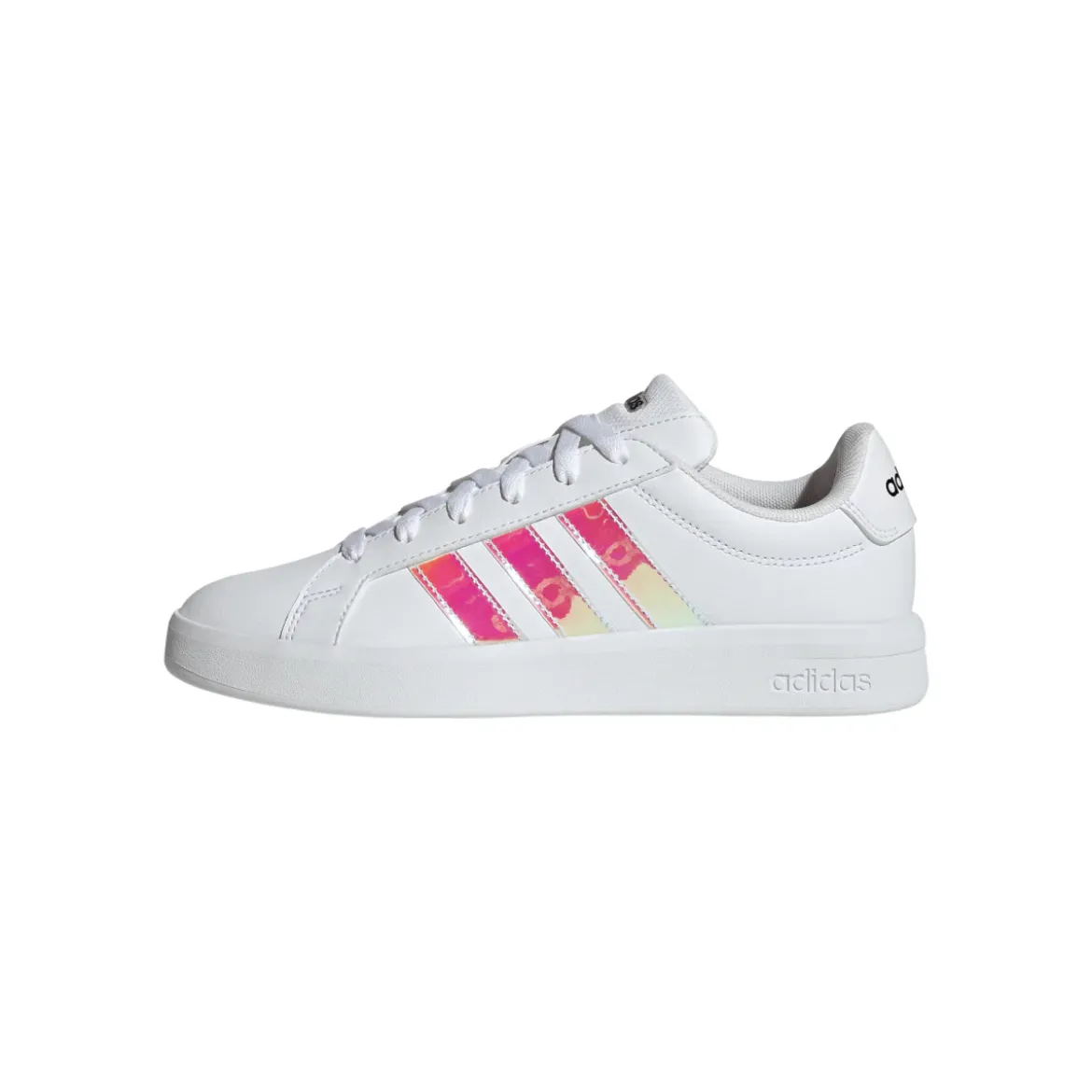 Sneakers bianche da Donna con strisce iridescenti adidas GRAND COURT