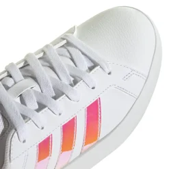 Sneakers bianche da Donna con strisce iridescenti adidas GRAND COURT