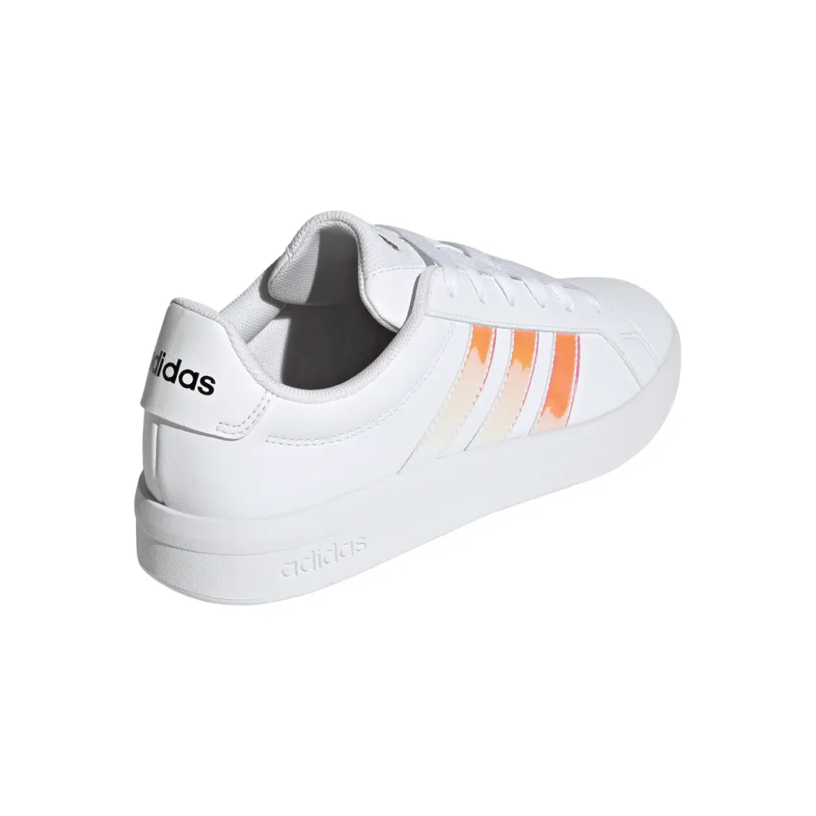Sneakers bianche da Donna con strisce iridescenti adidas GRAND COURT