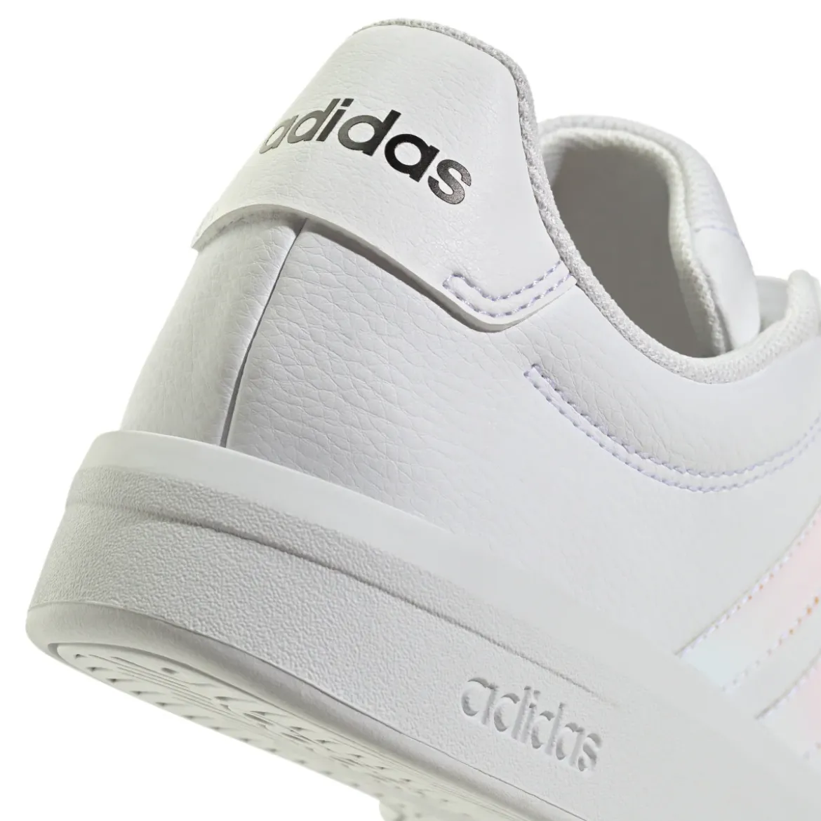 Sneakers bianche da Donna con strisce iridescenti adidas GRAND COURT