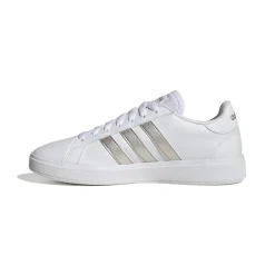 Sneakers bianche da donna con strisce a contrasto adidas Grand Court Base 2.0