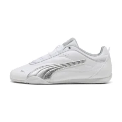Sneakers bianche da Donna con dettagli argento laminato Puma