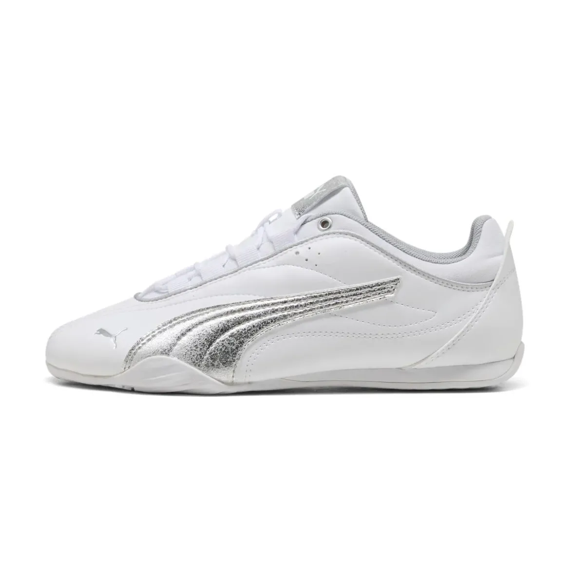Sneakers bianche da Donna con dettagli argento laminato Puma