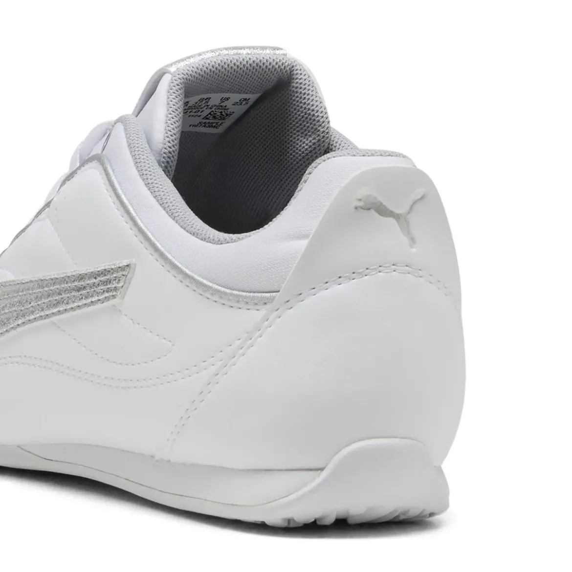 Sneakers bianche da Donna con dettagli argento laminato Puma