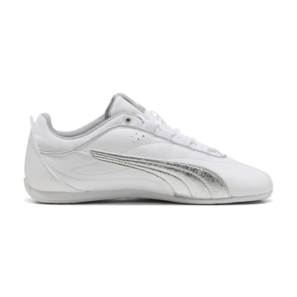Sneakers bianche da Donna con dettagli argento laminato Puma