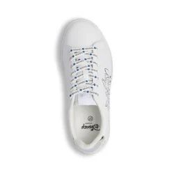Sneakers bianche da Donna con stampa e dettagli silver Stitch & Angel