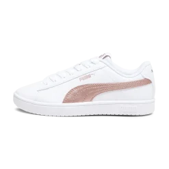 Sneakers bianche da ragazza con decorazioni oro rosa Puma Rickie Classic Jr