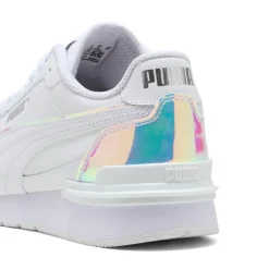 Sneakers bianche da Ragazza con inserto iridescente Puma ST Runner v4 Holo Jr