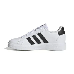 Sneakers bianche da ragazzo con strisce a contrasto adidas Grand Court 2.0 K
