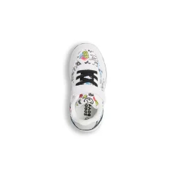 Sneakers bianche da Ragazzo con stampa graffiti Space Boy