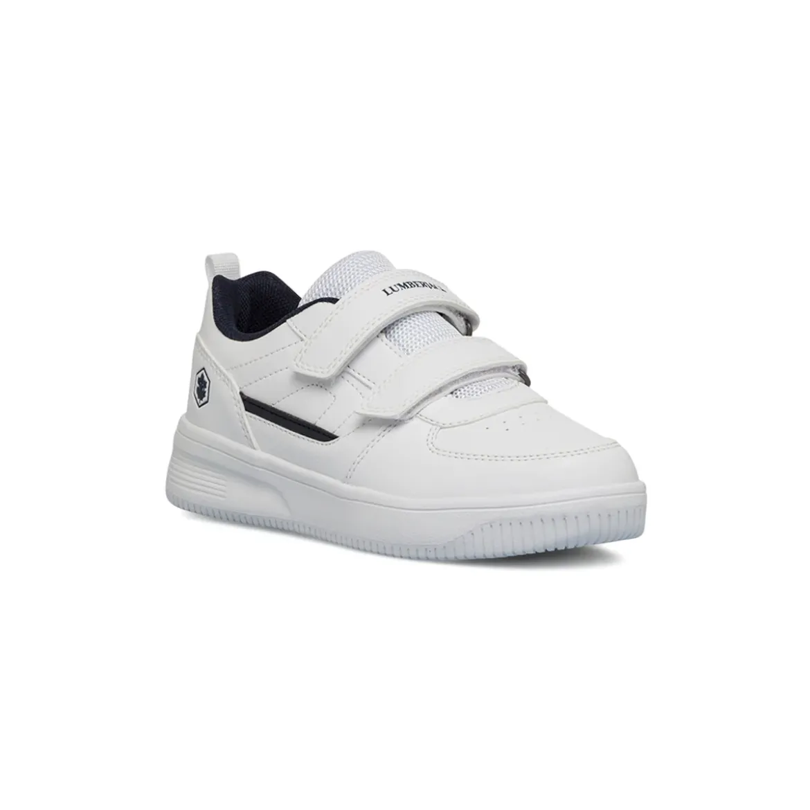 Sneakers bianche da ragazzo con logo laterale Lumberjack Finster GS
