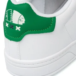 Sneakers bianche da Uomo con dettaglio verde e logo Americanino