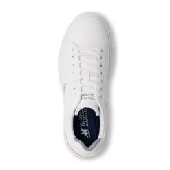 Sneakers bianche da Uomo con dettaglio marrone e logo U.S. Grand Polo