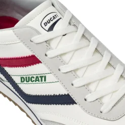 Sneakers bianche da Uomo con dettagli in contrasto Ducati