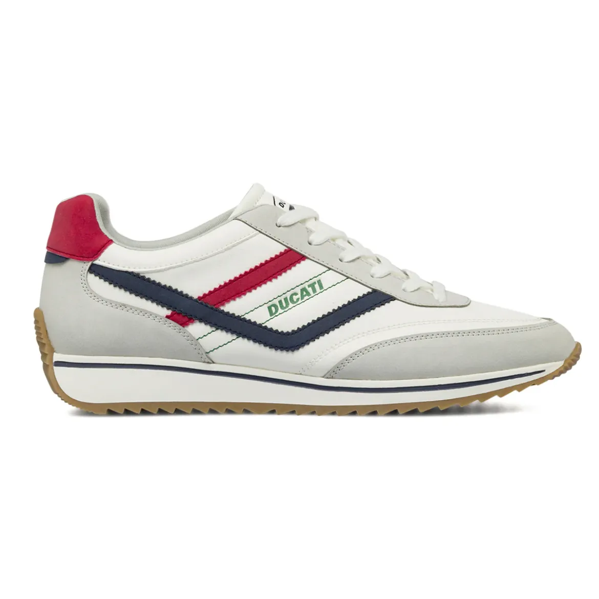 Sneakers bianche da Uomo con dettagli in contrasto Ducati