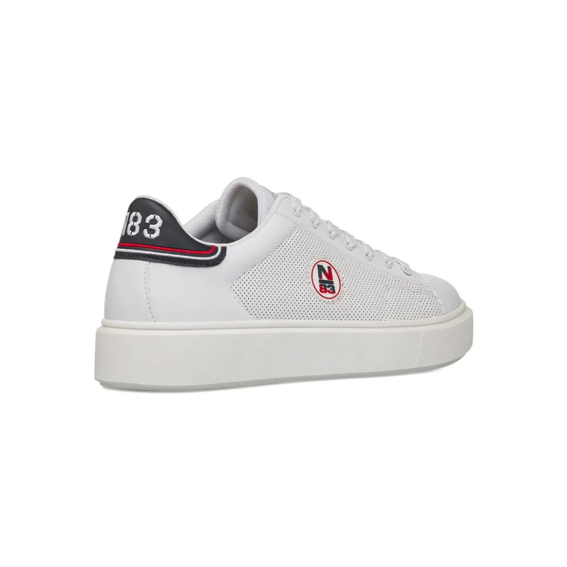 Sneakers bianche da Uomo con dettagli traforati con logo Nautica