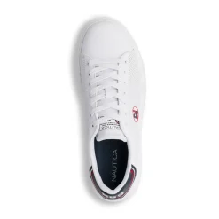 Sneakers bianche da Uomo con dettagli traforati con logo Nautica