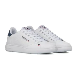 Sneakers bianche da Uomo con inserti blu e logo Nautica