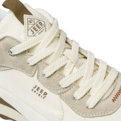 Sneakers bianche da Uomo con inserti effetto scamosciato Jeep Spirit