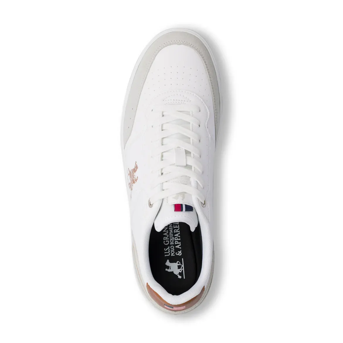 Sneakers bianche da Uomo con logo laterale U.S. Grand Polo
