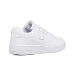 Sneakers bianche da uomo con logo laterale Champion Rebound Low