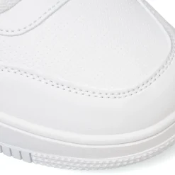 Sneakers bianche da uomo con logo laterale Champion Rebound Low