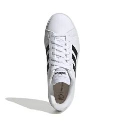 Sneakers bianche da uomo con strisce a contrasto adidas Grand Court Base 2.0