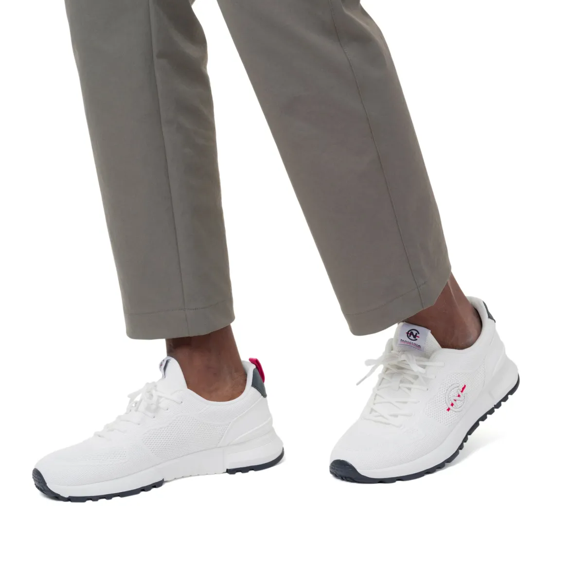 Sneakers bianche da Uomo in tessuto Nautica