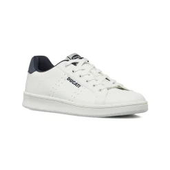 Sneakers Bianche da Uomo sportive con dettagli blu Ducati