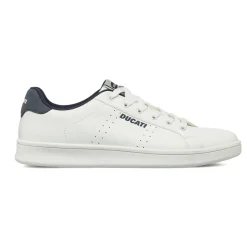 Sneakers Bianche da Uomo sportive con dettagli blu Ducati