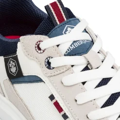 Sneakers bianche e beige da Uomo con inserti effetto scamosciato Lumberjack