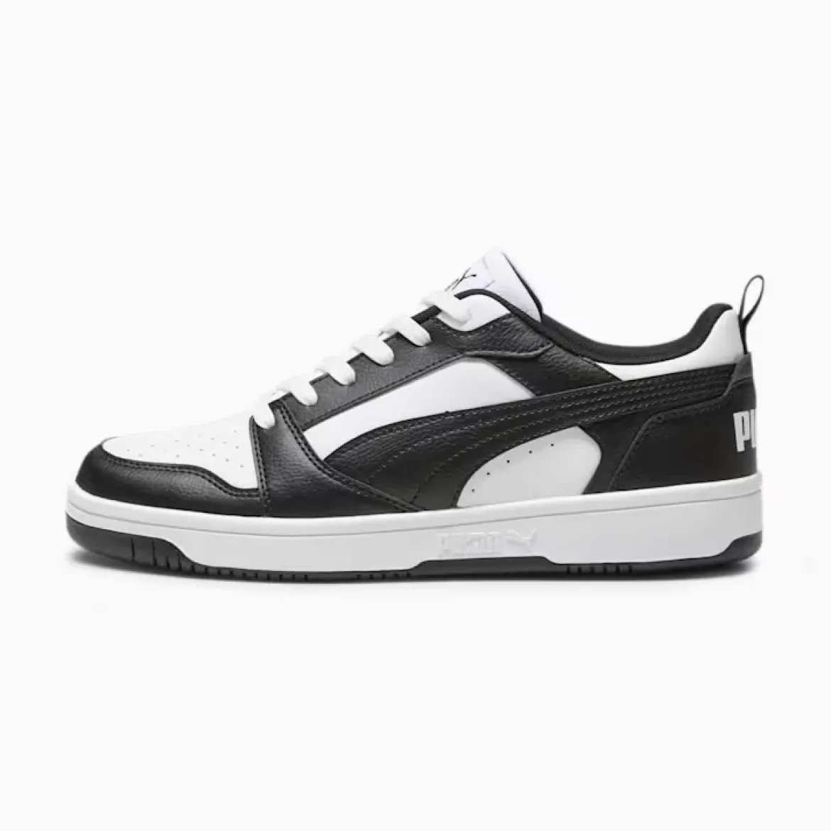 Sneakers bianche e nere da uomo Puma Rebound v6