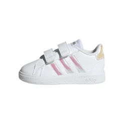 Sneakers bianche Primi passi bambina con strappo adidas Grand Court